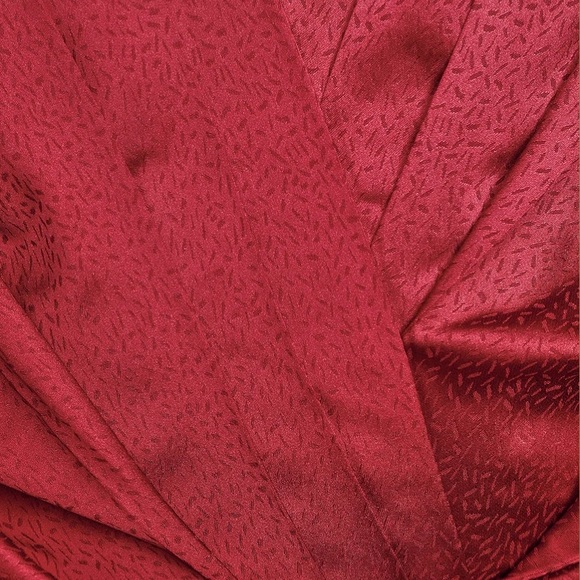 Lulus Just a Dash Burgundy Satin High Low dress - Picture 4 of 9